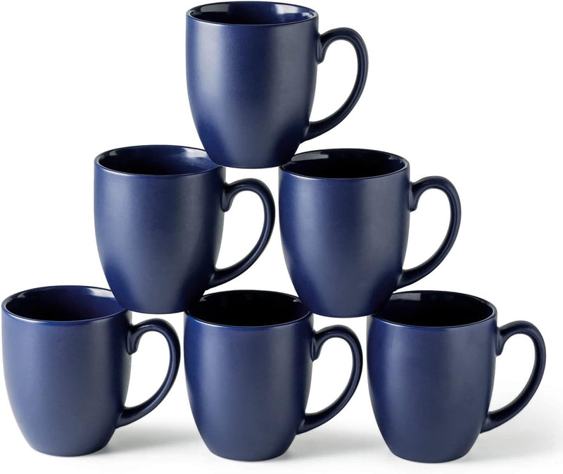 AmorArc 16oz Coffee Mugs Set of 6, Large Ceramic Coffee Mugs