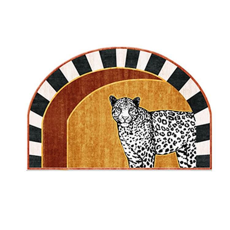 Leopard Pattern Semi-circle Doormat