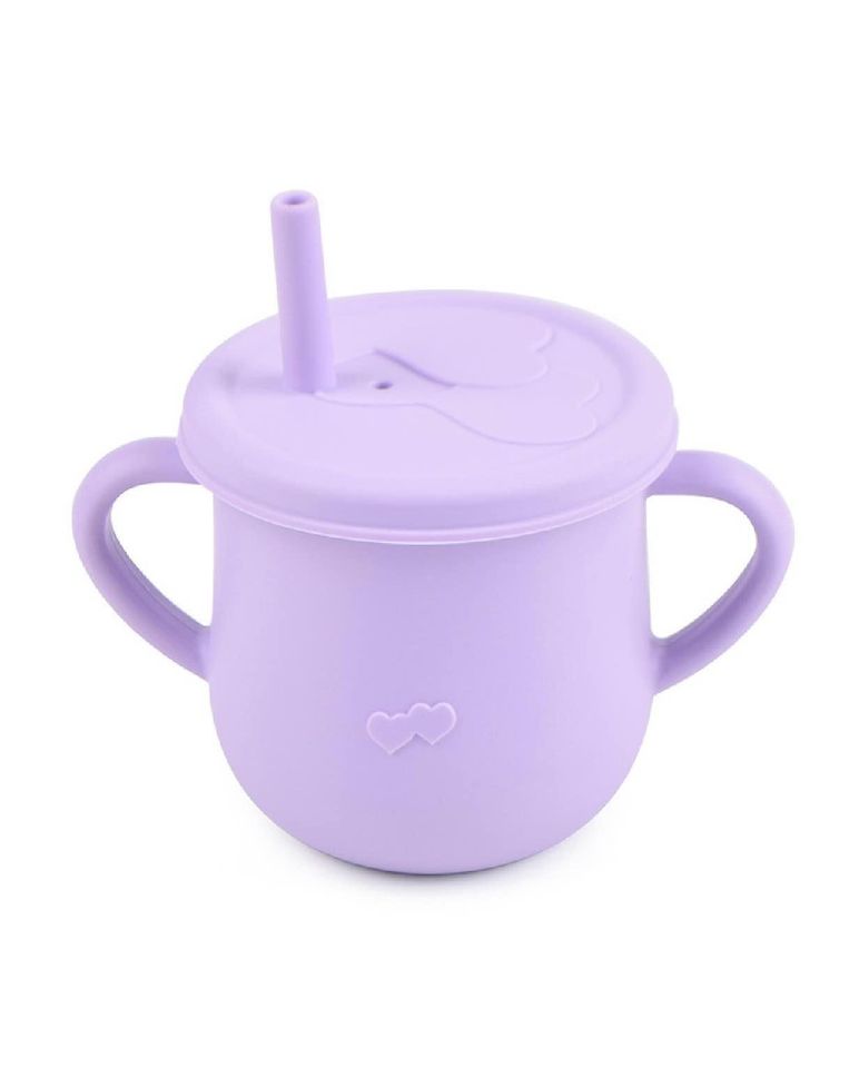 Food Grade Silicone Kids Cup with Lid & Straw