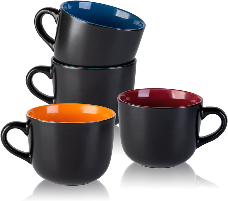 AmorArc 24 oz Soup Mugs with Handles