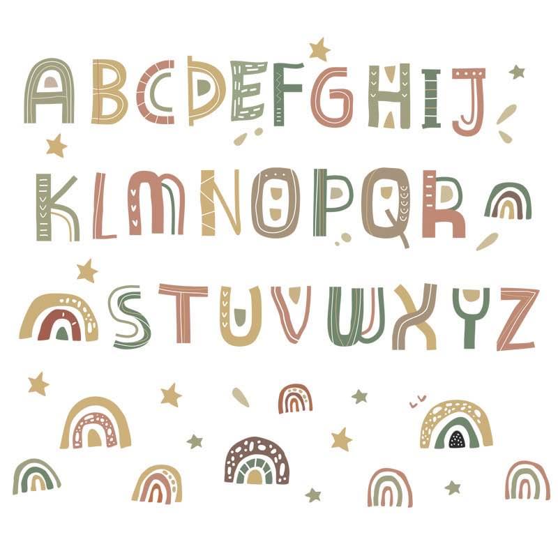 Alphabet Letters for Wall Boho