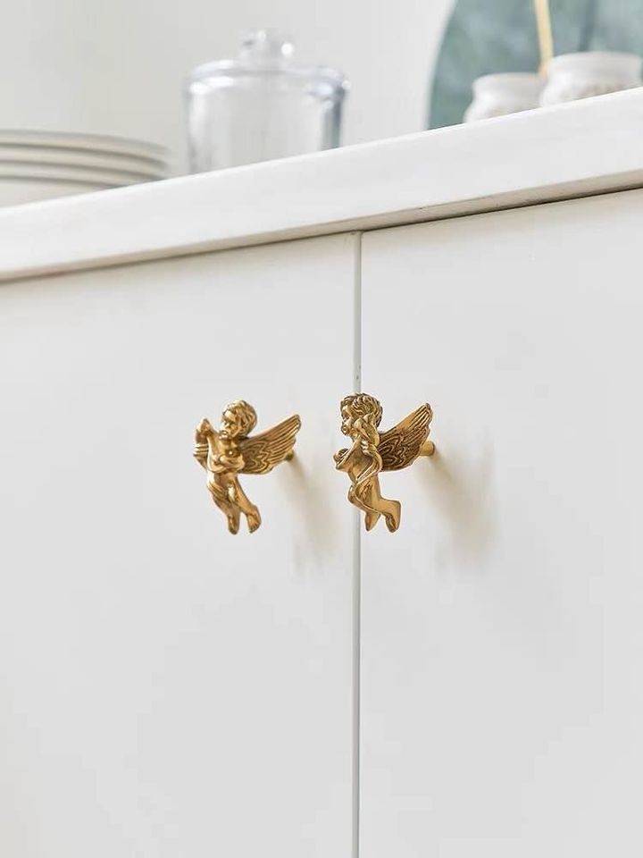 Angel Solid Brass Closet Knobs (A Pair)