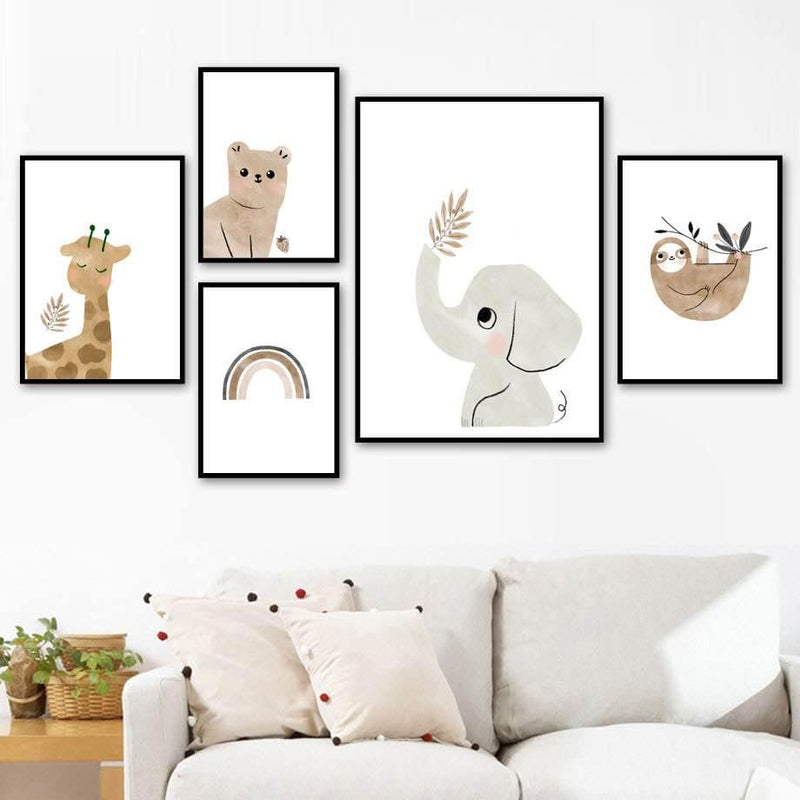 Animals Canvas Poster Wall Decals