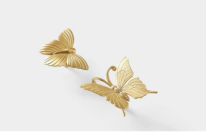 Butterflies Solid Brass Cabinet Knobs