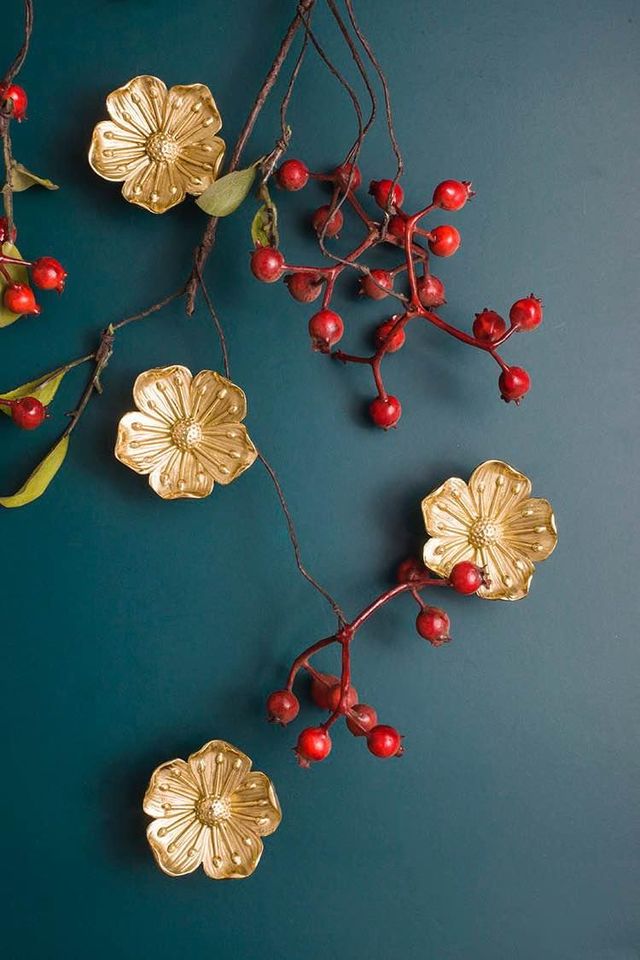 Cherry Blossom Unique Solid Brass Cabinet Knobs