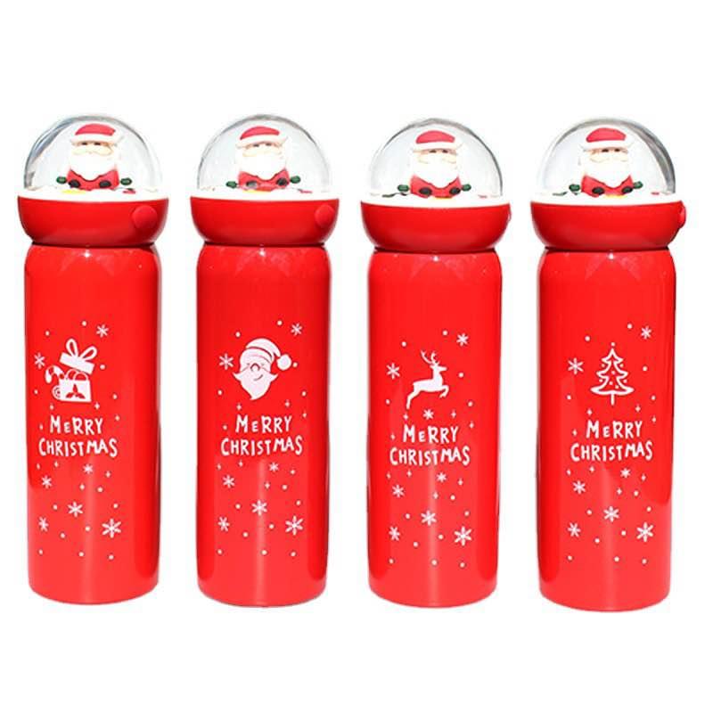 Christmas Patterned Stainless Steel Water Bottles - 12.8 oz