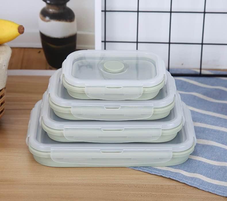 Collapsible Silicone Food Storage Container Set