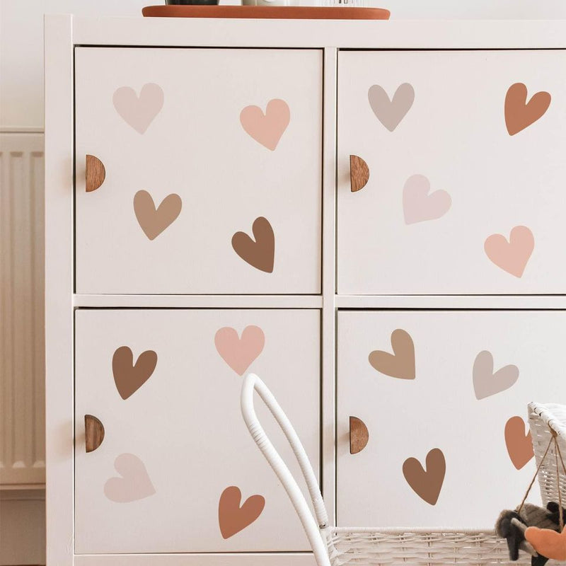 Earth Tone Heart Wall Mural Decals