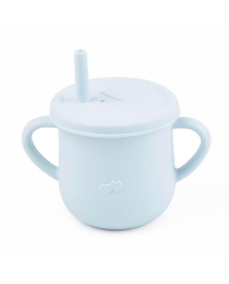 Food Grade Silicone Kids Cup with Lid & Straw