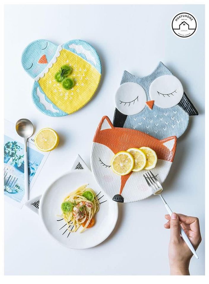 Fun Animal Themed Ceramic Plates