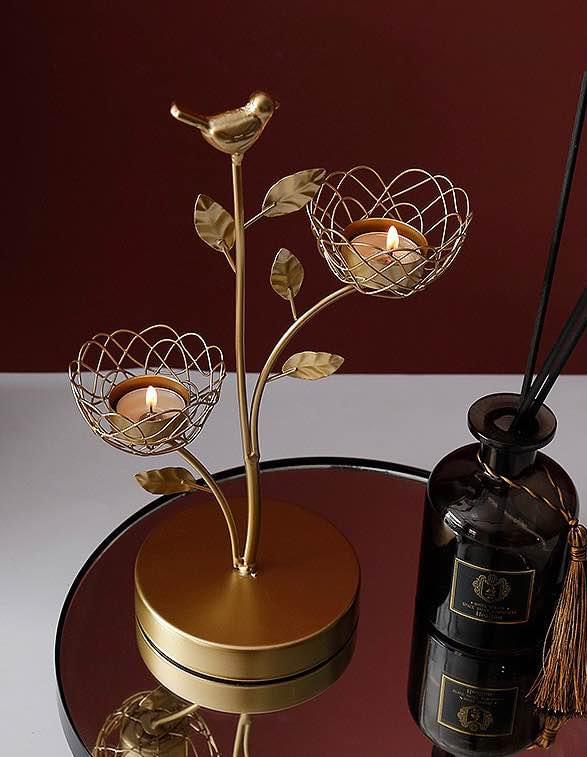 Golden Iron Birdie Tea Light Holders 4 Styles