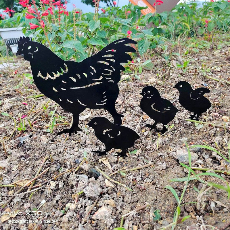 Vibrant Hen and Chicks Outdoor Decoration