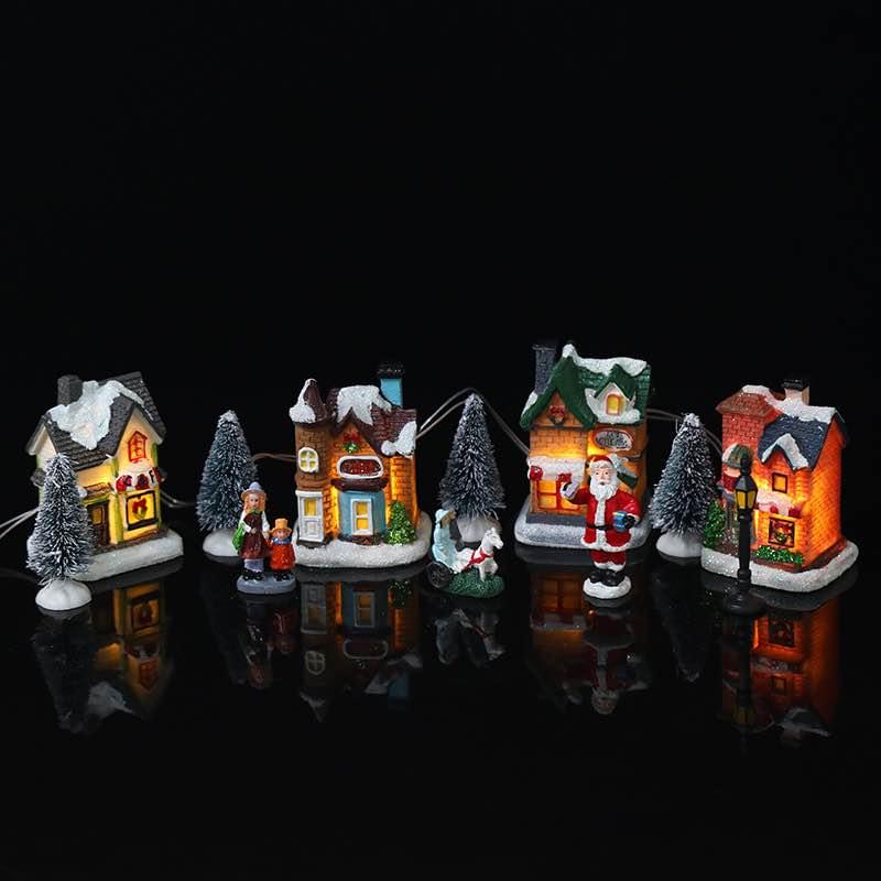 Illuminated Christmas Village Set
