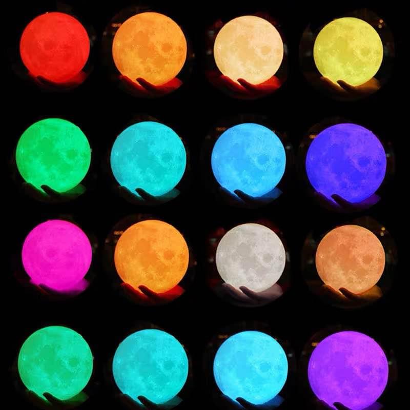 Large 3D Moon Lamp 7.1 Inch LED Light 16 Colors