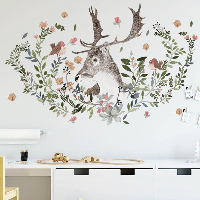 Large Bohemian Moose Wall Decoration Mural 38”