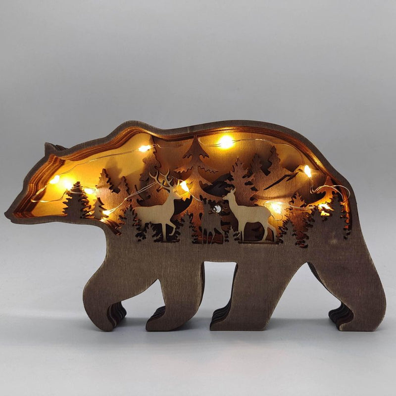 Illuminated Wood Animal Decorations