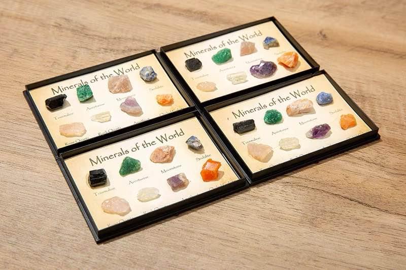 Mineral Rocks and Gemstones Collection-Set Of 3
