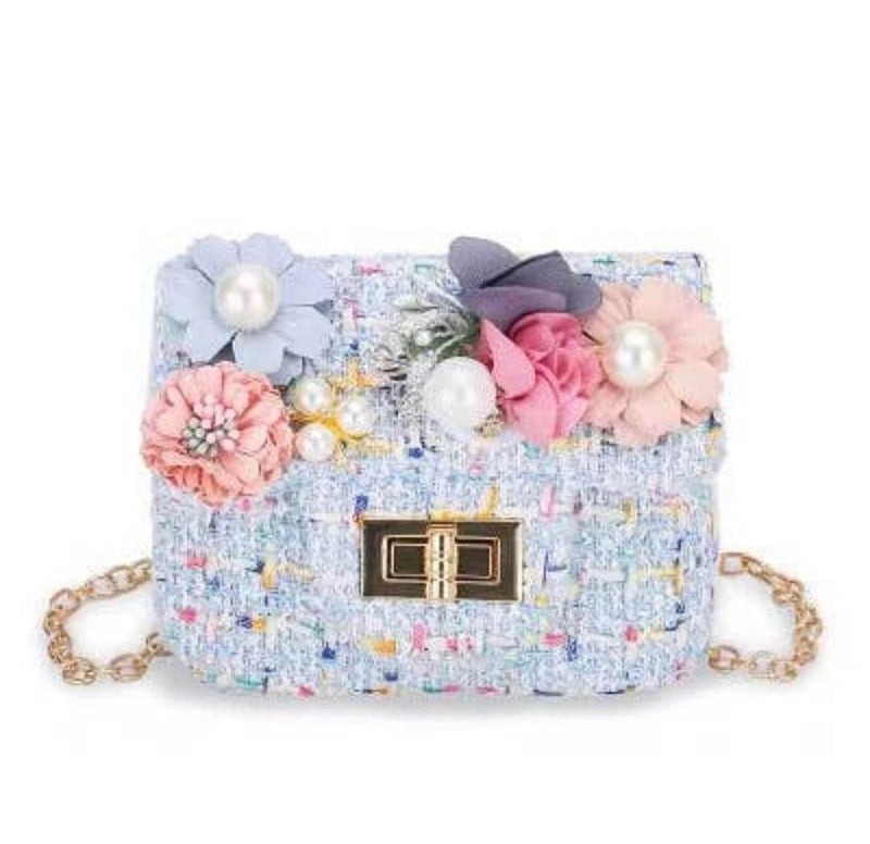 Mini Tweed Pearly Florals Crossbody Bag | Stylish and Functional Crossbody Bag for Women
