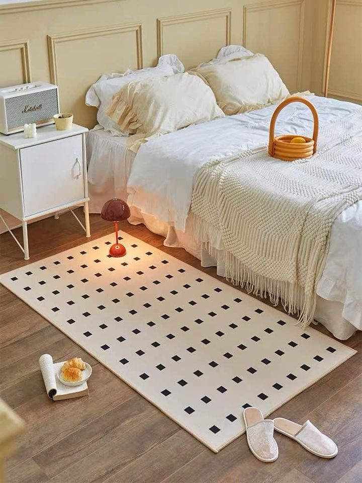 Minimalist Checked Style Runners Area Rug