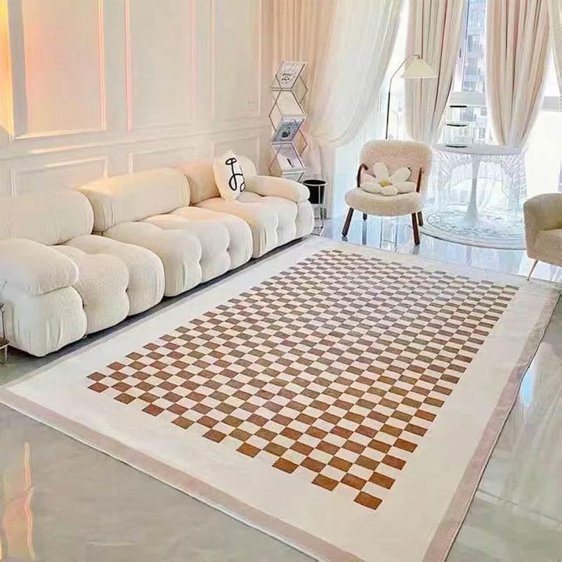 Modern Checked Pattern Area Rug