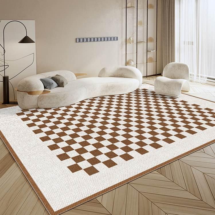 Modern Checked Pattern Area Rug