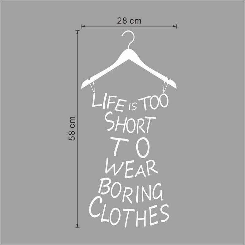 Life is Too Short Wall Decal