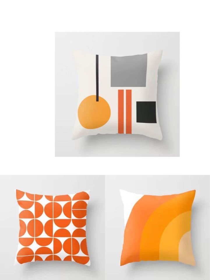 Orange Cushion Covers Set