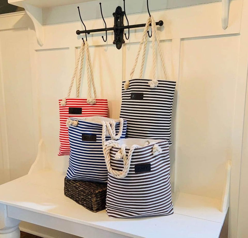 Perfect Anyday Striped Canvas Tote Bags / Beach Bags