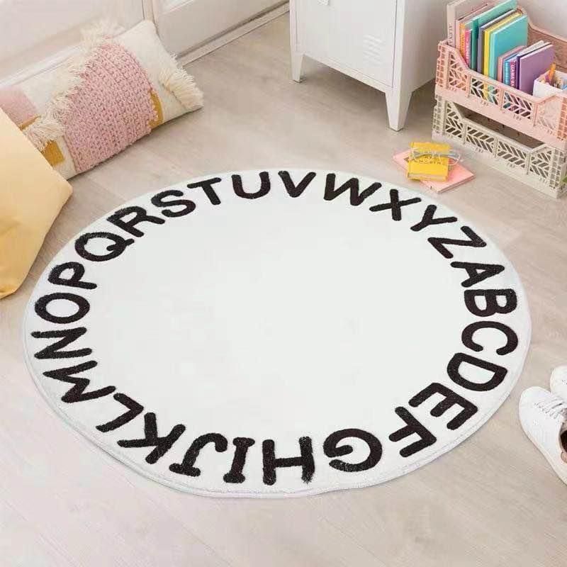 Ultra Soft Alphabet Circle Area Rug or Play Mat