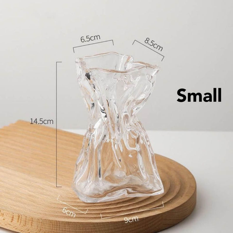 Unique Design Wrinkled Glass Vase