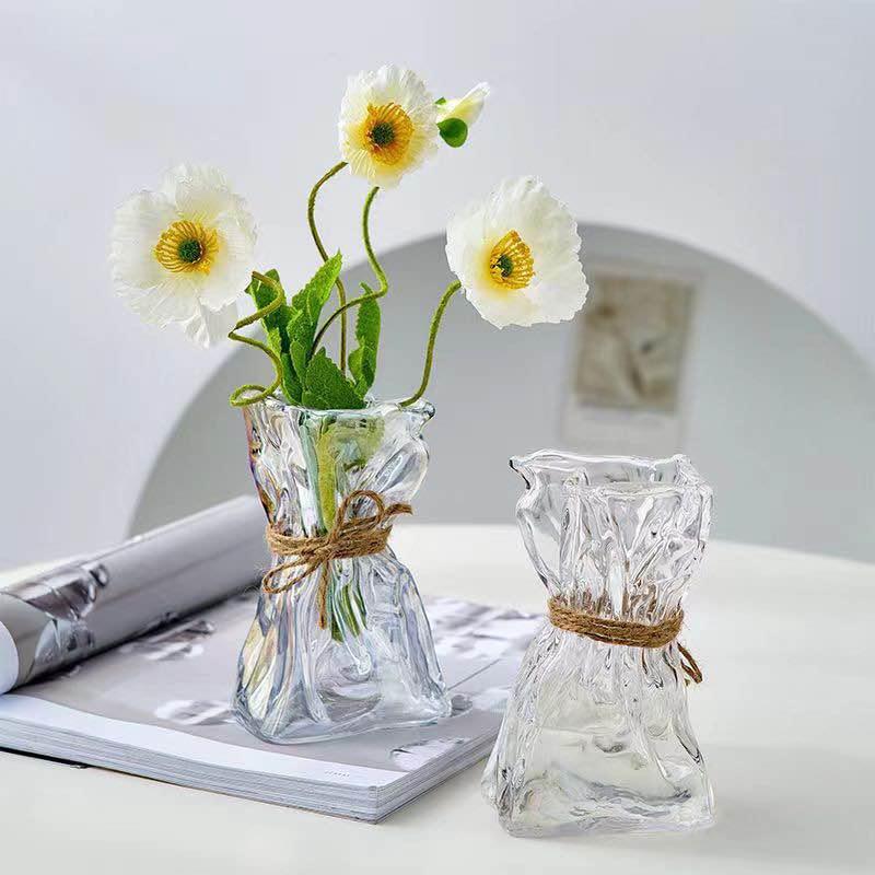 Unique Design Wrinkled Glass Vase