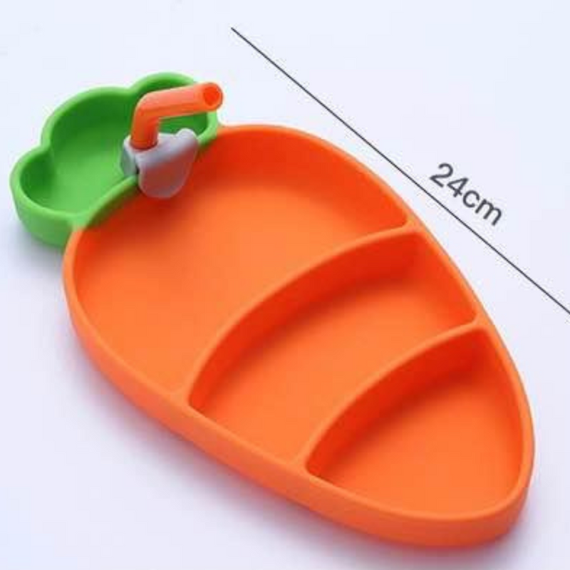 Silicone Carrot Dinner Plate Set