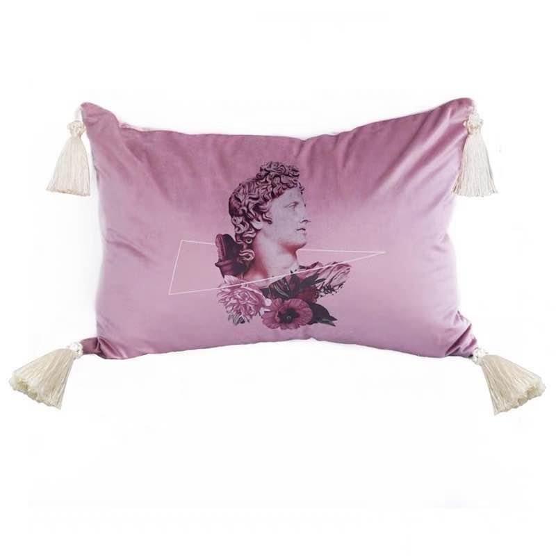 Vintage Style Decorative Pillowcase in Velvet with Tassels