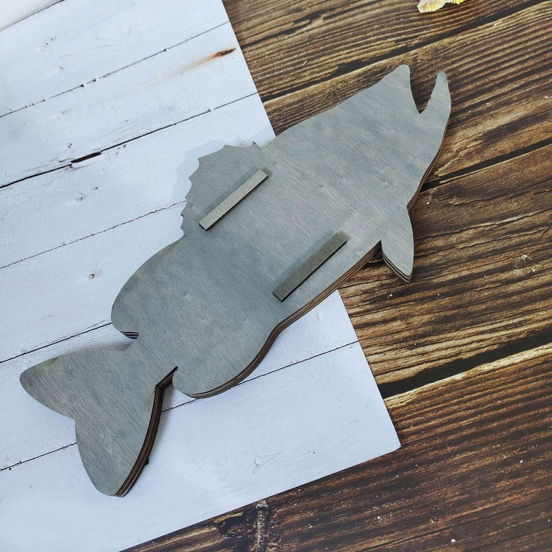 Hand-Carved Wood Fishing Home Accent Decor